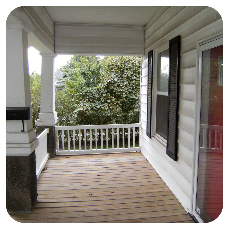 Front porch of a home sold through the Springfield Community Land Trust